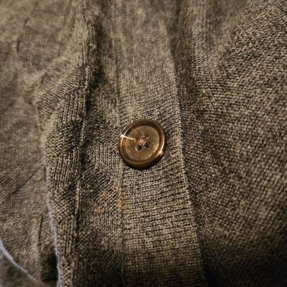 Tasso Elba Dark Gray Button Sweater Vest Men's Large L 100% Cotton Fall Winter - Picture 6 of 7